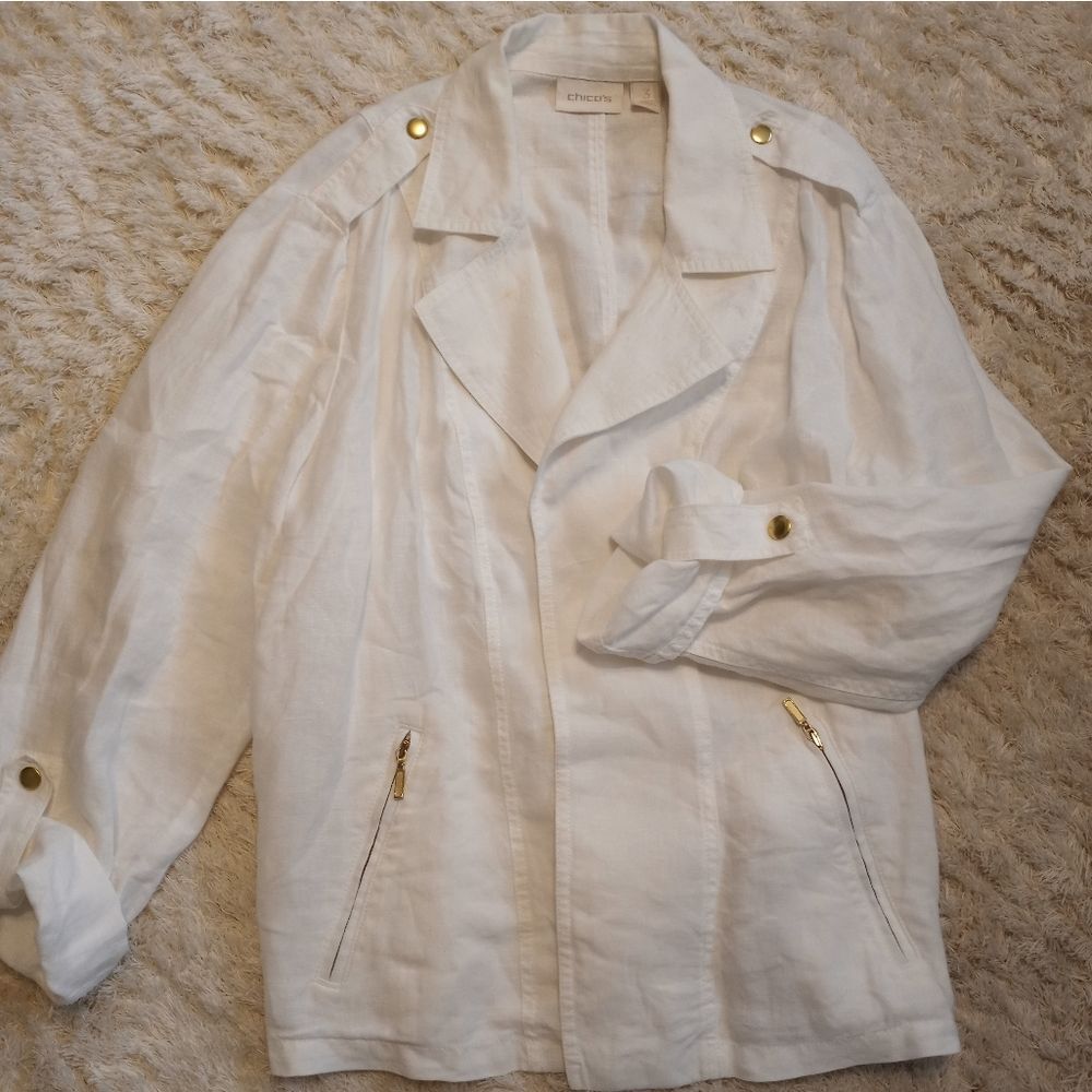 Chico's womans linen jacket